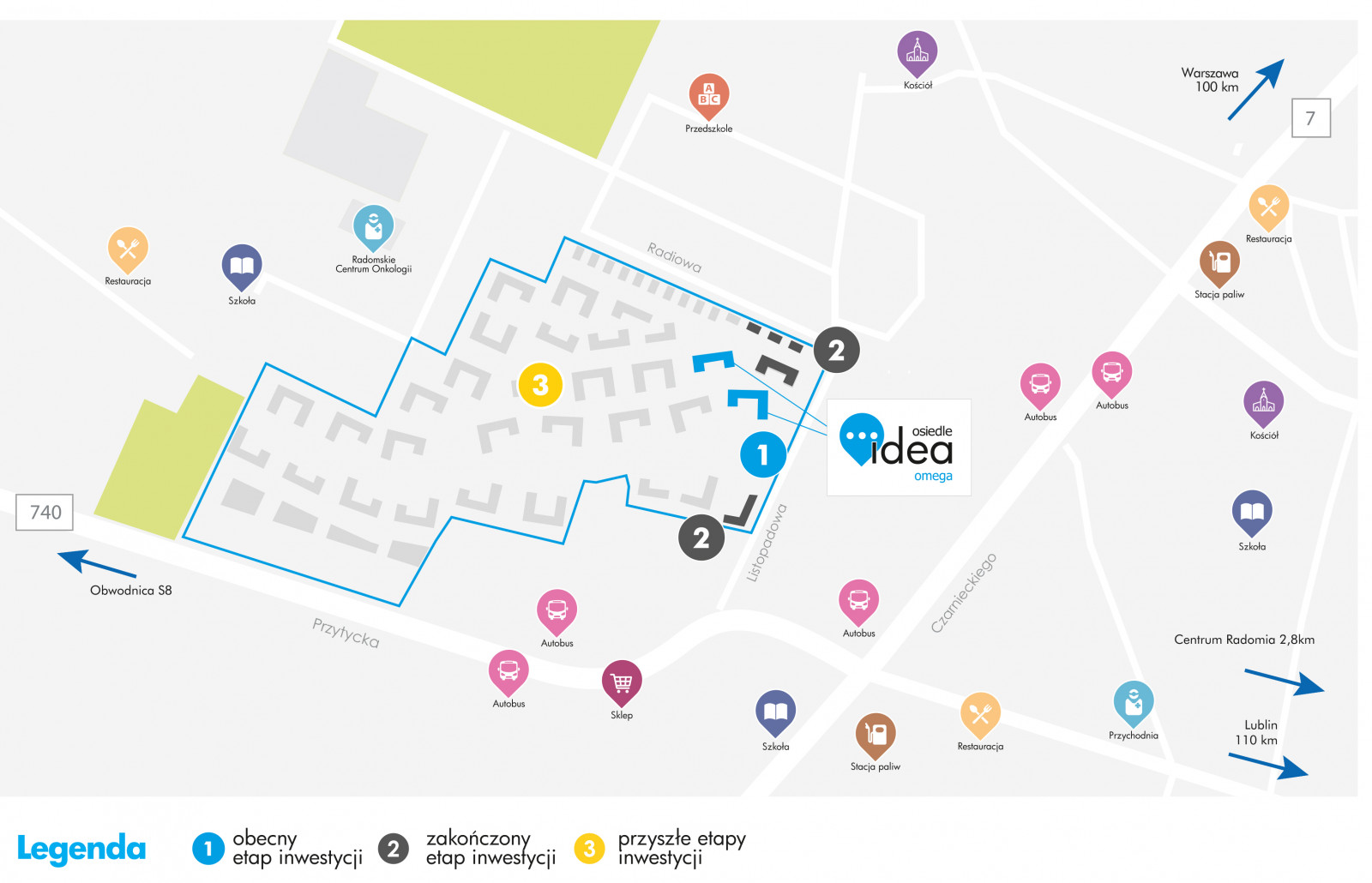 Mapka lokalizacyjna - osiedle Idea Omega