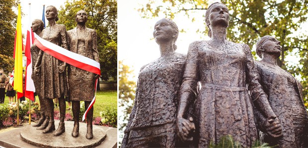 Odsłonięcie pomnika Bohaterek Powstania Warszawskiego