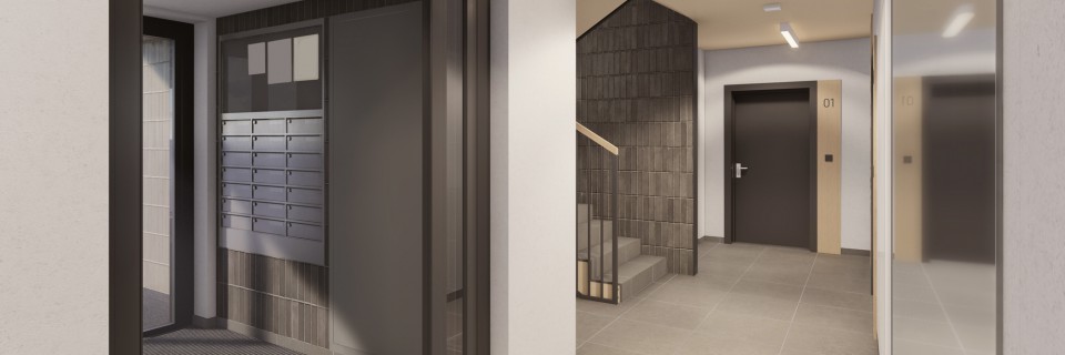 Osiedle Idea Leo - korytarz na parterze